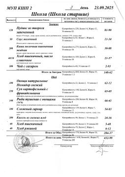 23 сентября Старшие